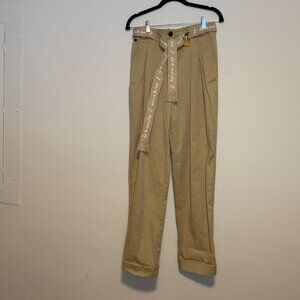 Scotch & Soda Faye Dance All Night Khaki Pleated Belted Trousers